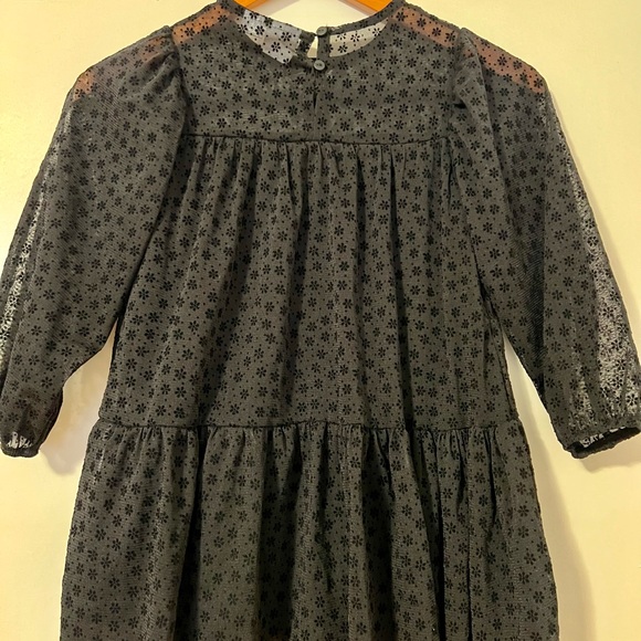 Zara Kids Black Floral Dress - Picture 4 of 4